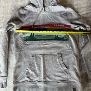 L.L. Bean Gray Hoodie with Subtle Pattern